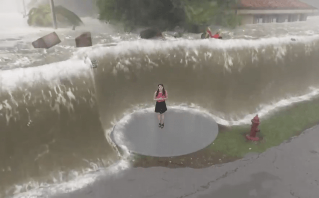 Sila hurikánu Florence vyobrazená pomocou rozšírenej reality - ioty.sk
